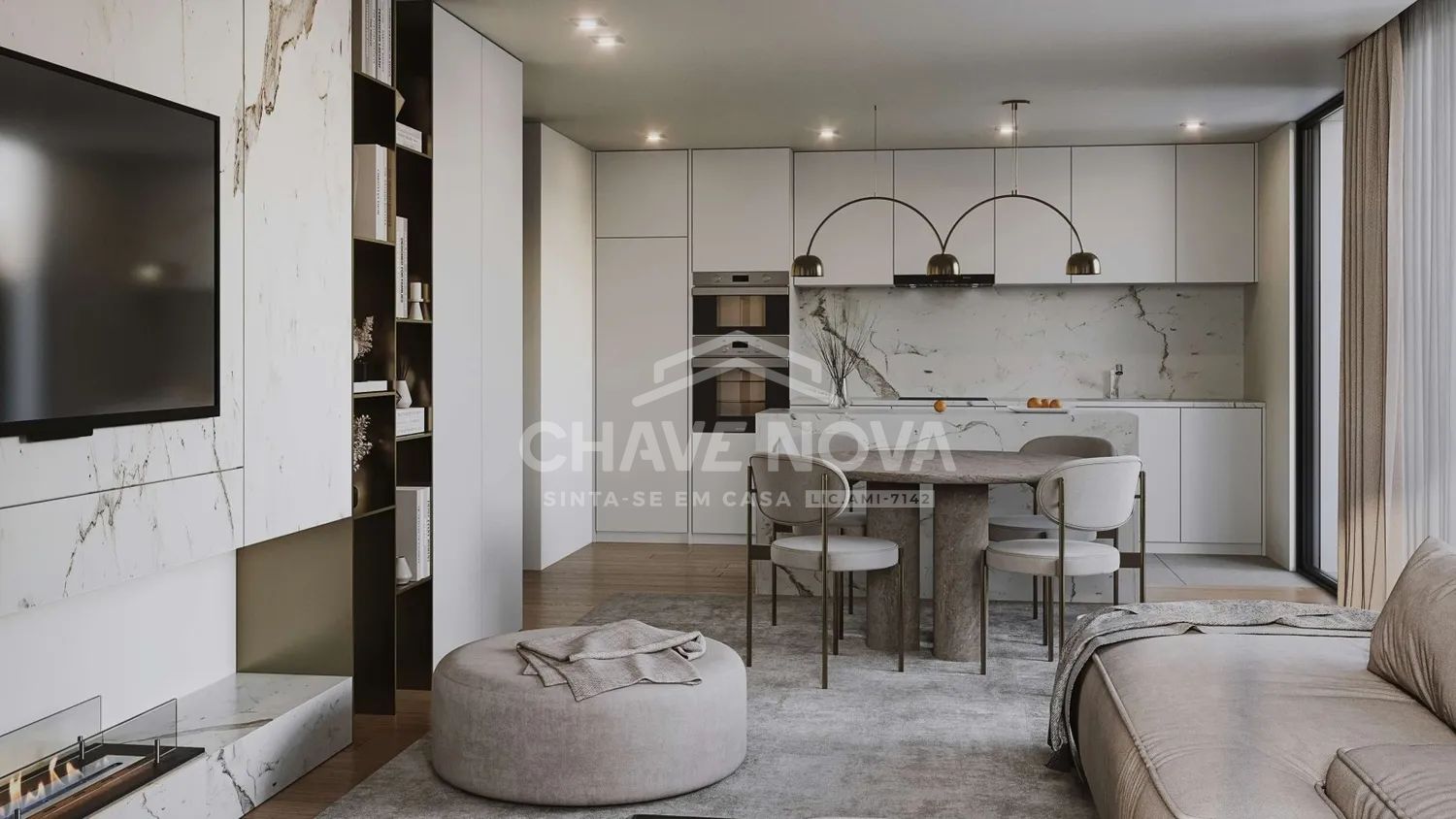 Apartamento T1 Novo c/Campo de Padel e Jardim em Canidelo  - 3