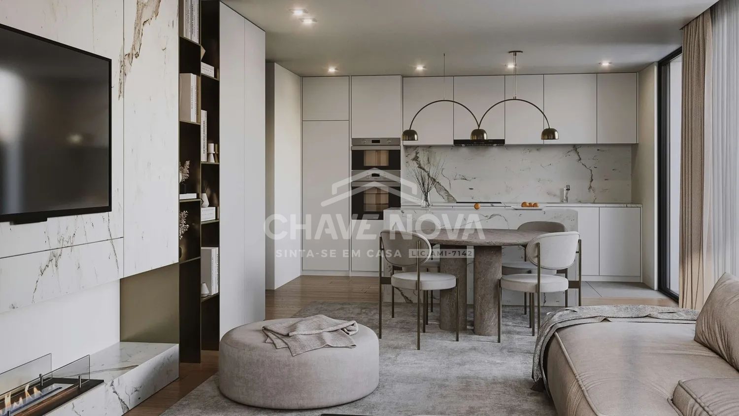 Apartamento T1+1 Novo c/Varanda em Canidelo 