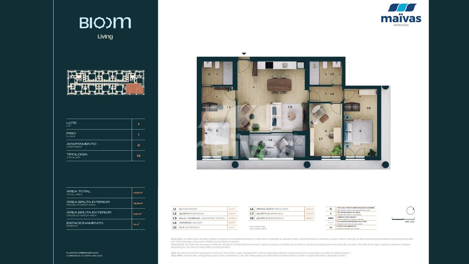 Apartamento T3 - Quinta da Moreira - 2