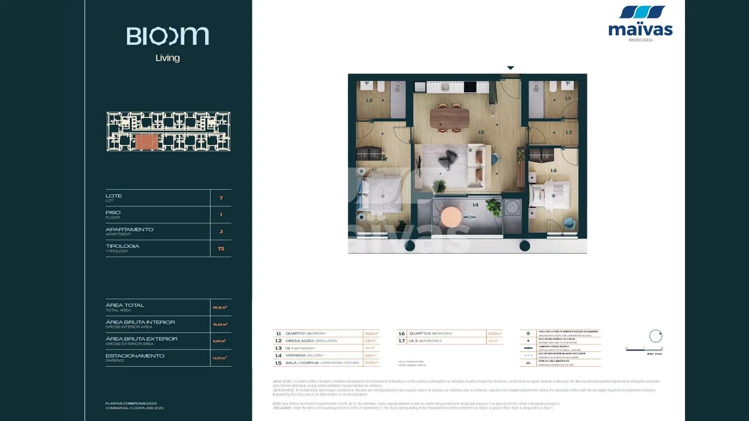 Apartamento T2 - Quinta da Moreira - 2