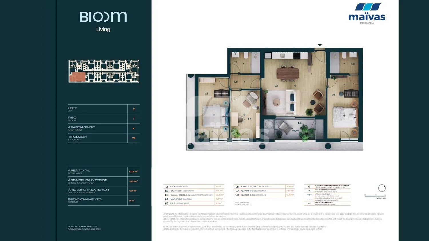 Apartamento T3 - Quinta da Moreira - 2