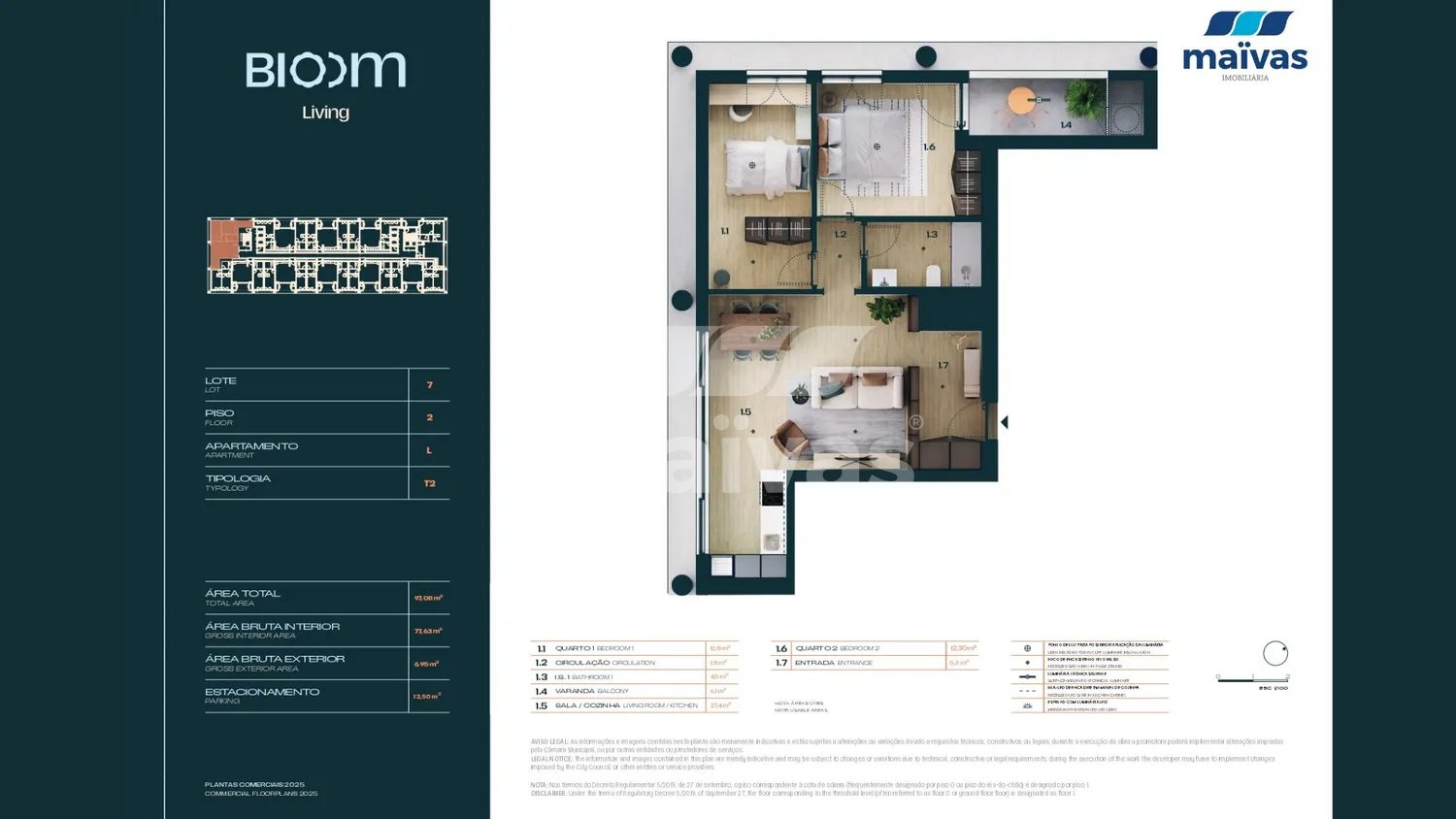 Apartamento T2 - Quinta da Moreira - 2