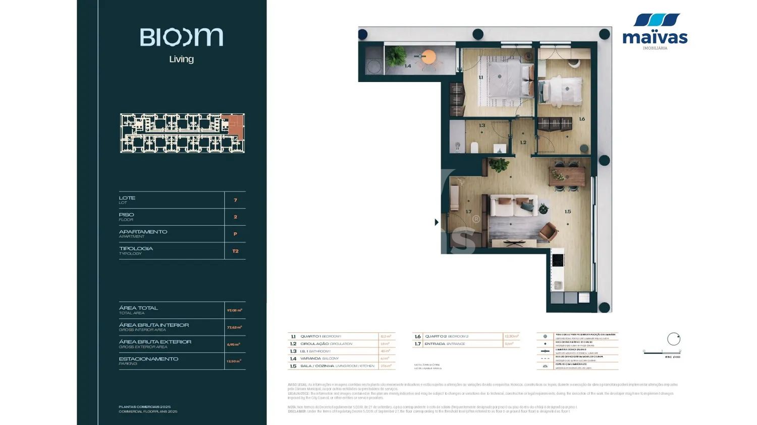 Apartamento T2 - Quinta da Moreira - 2