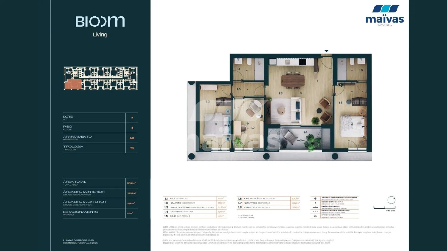Apartamento T3 - Quinta da Moreira - 2