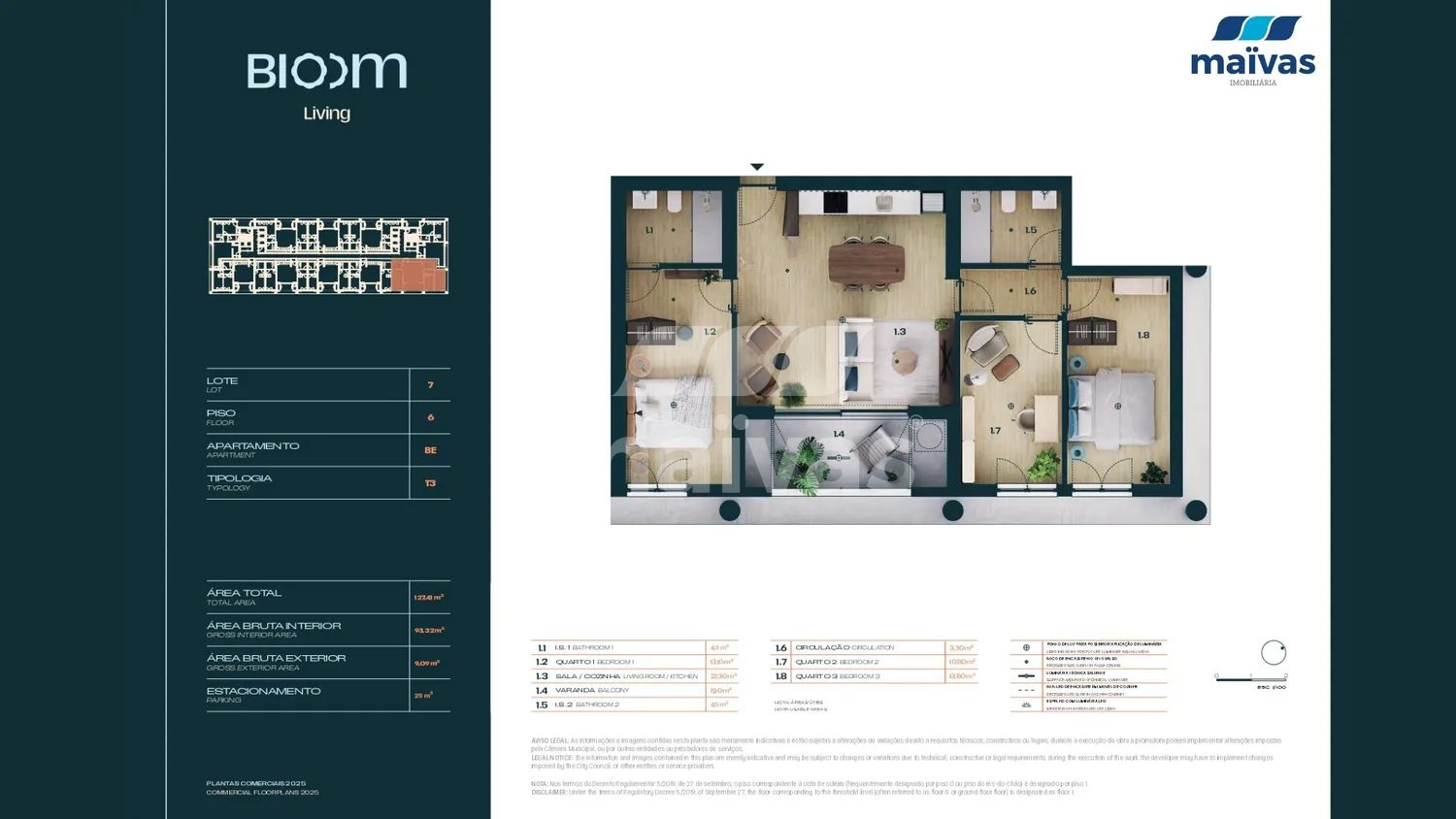 Apartamento T3 - Quinta da Moreira - 2