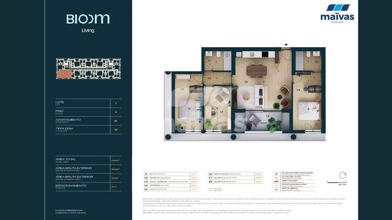 Apartamento T3 - Quinta da Moreira - 2
