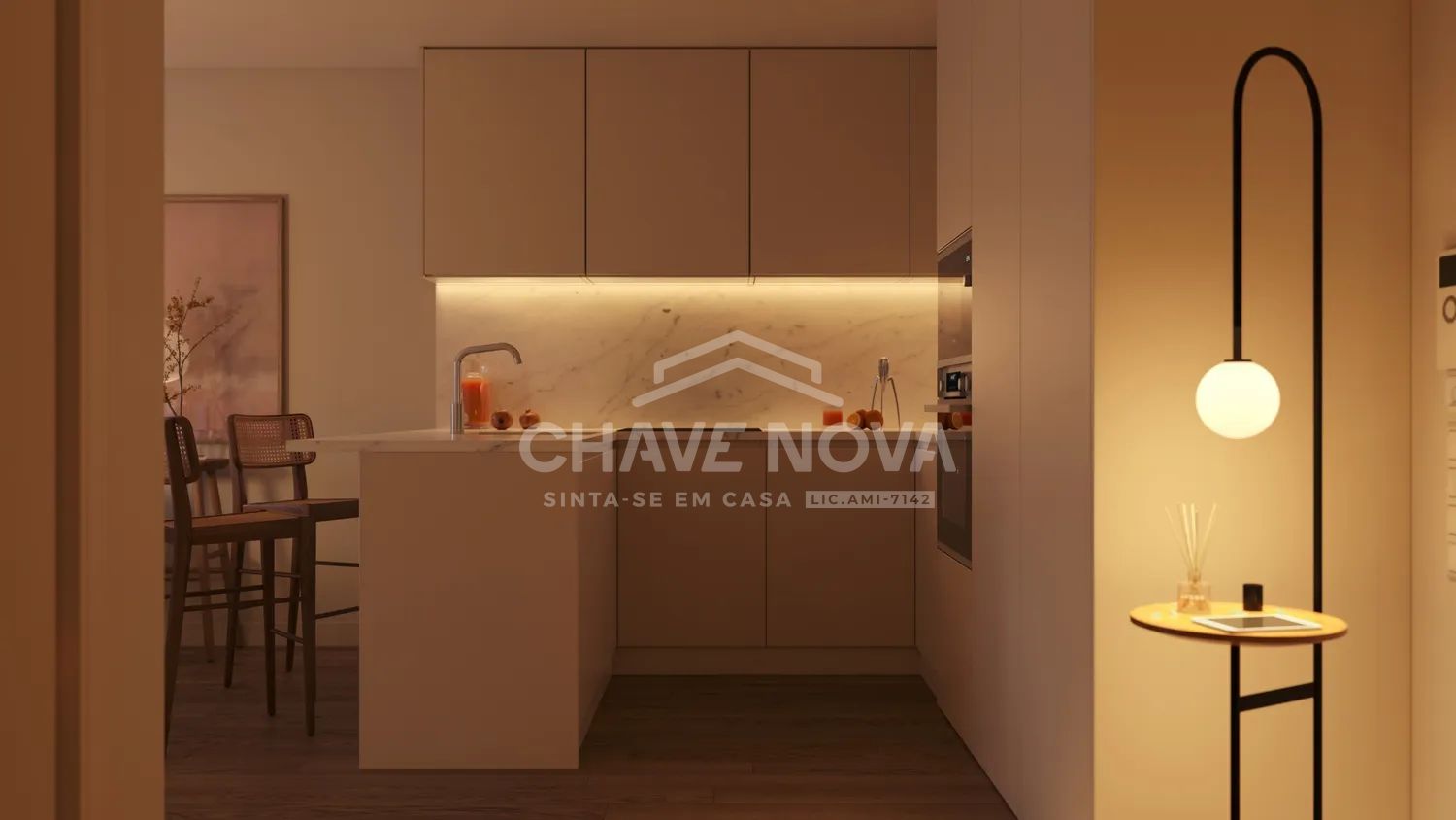 Apartamento T0 com garagem e terraço - 3