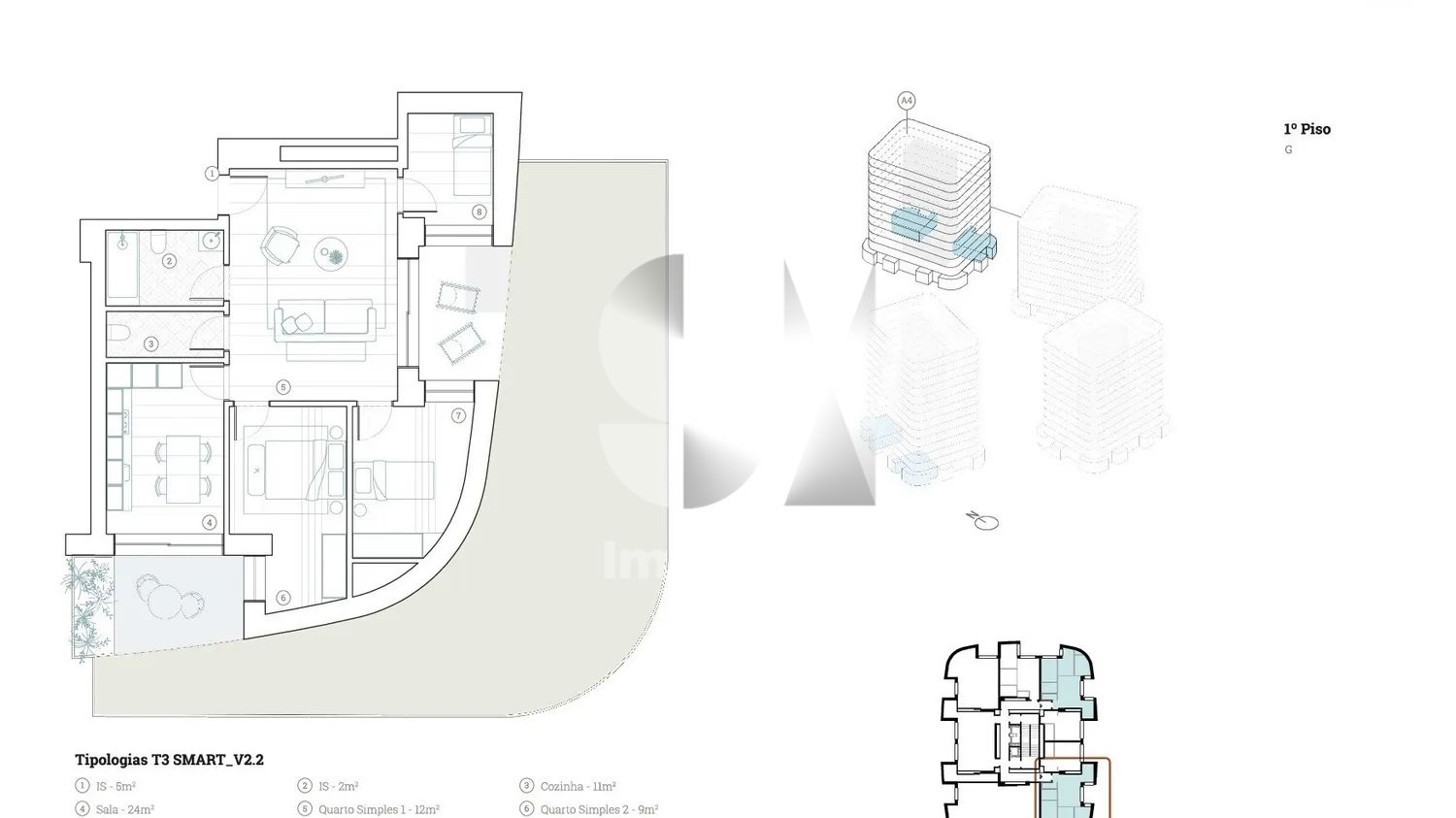 T3 Smart com Varanda | Lake Towers – Arca d’Água, Porto - 2