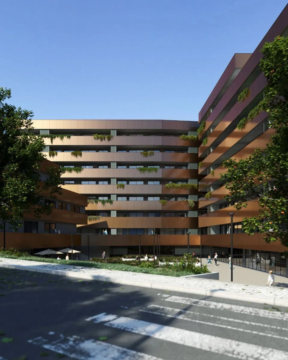 Apartamento T1 Novo c/ varanda Centro de Gaia Av. Republica - Empreendimento Park Square