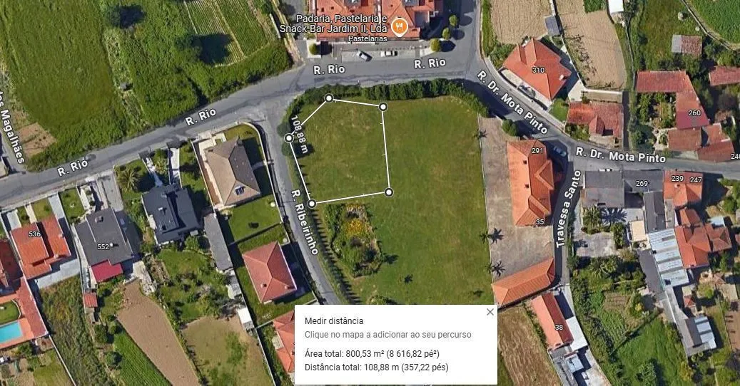 Terreno urbano para construção de moradia em Lobão