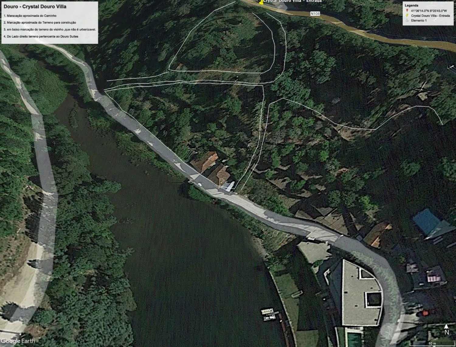 Unique plot of land for the construction of a villa on the banks of the Douro River in Baião.