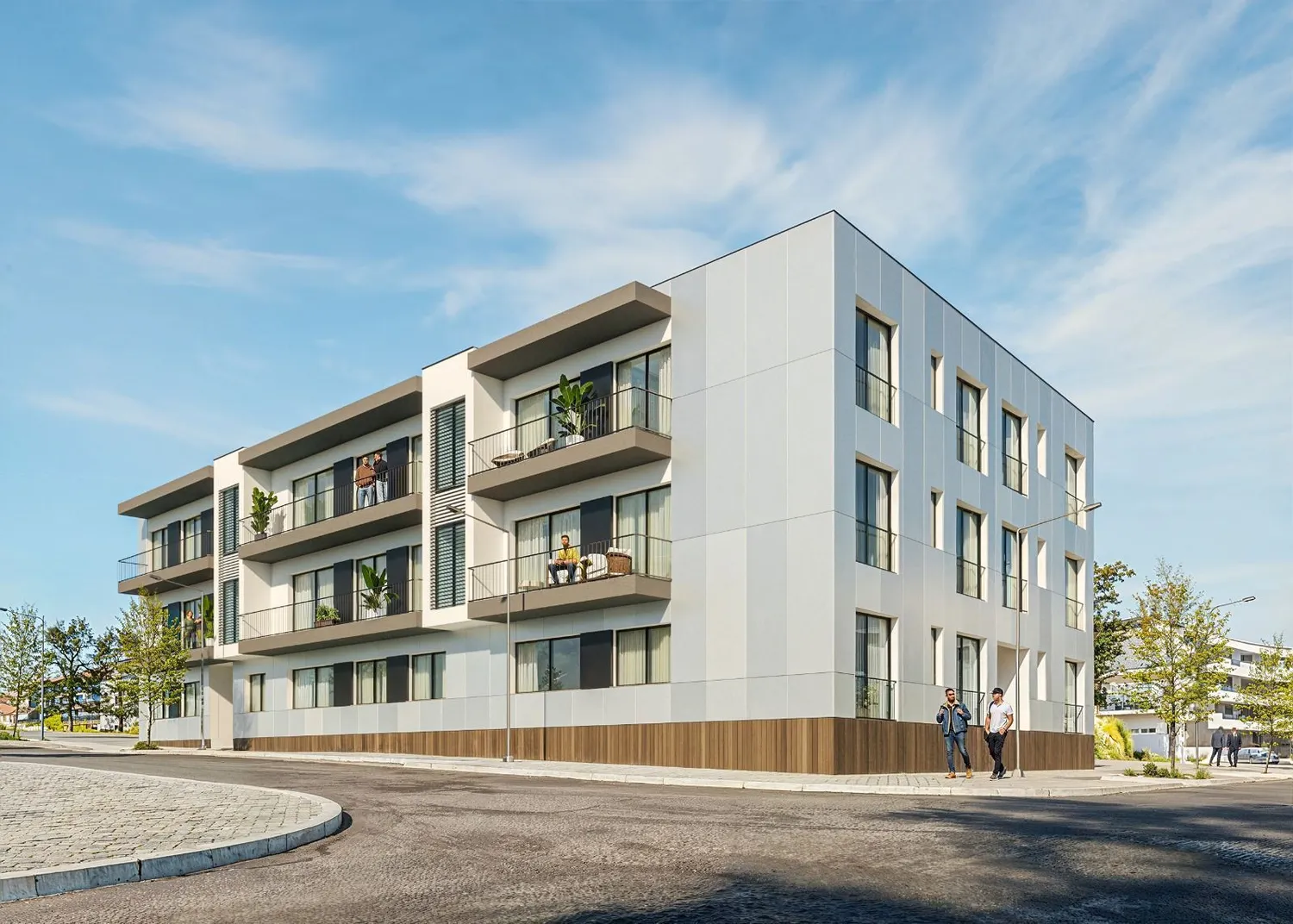 New 3 bedroom apartment with terrace in gated community in Madalena