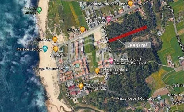 Terreno, em Labruge, próximo da praia