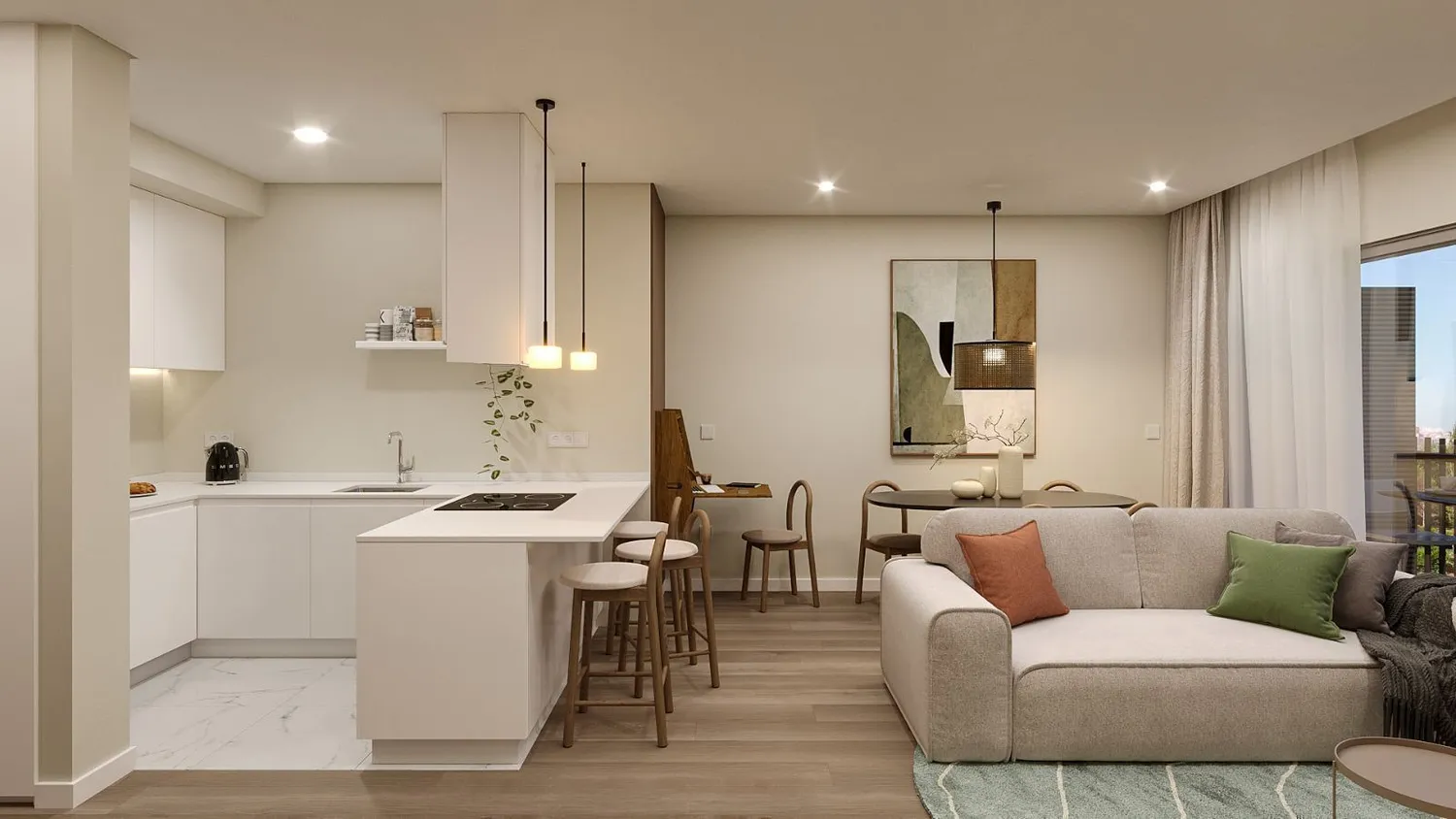 Apartamento T3 com varanda situado numa zona habitacional muito tranquila em Gaia - 2