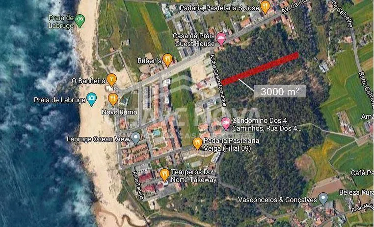 Terreno em Labruge - 400m da Praia
