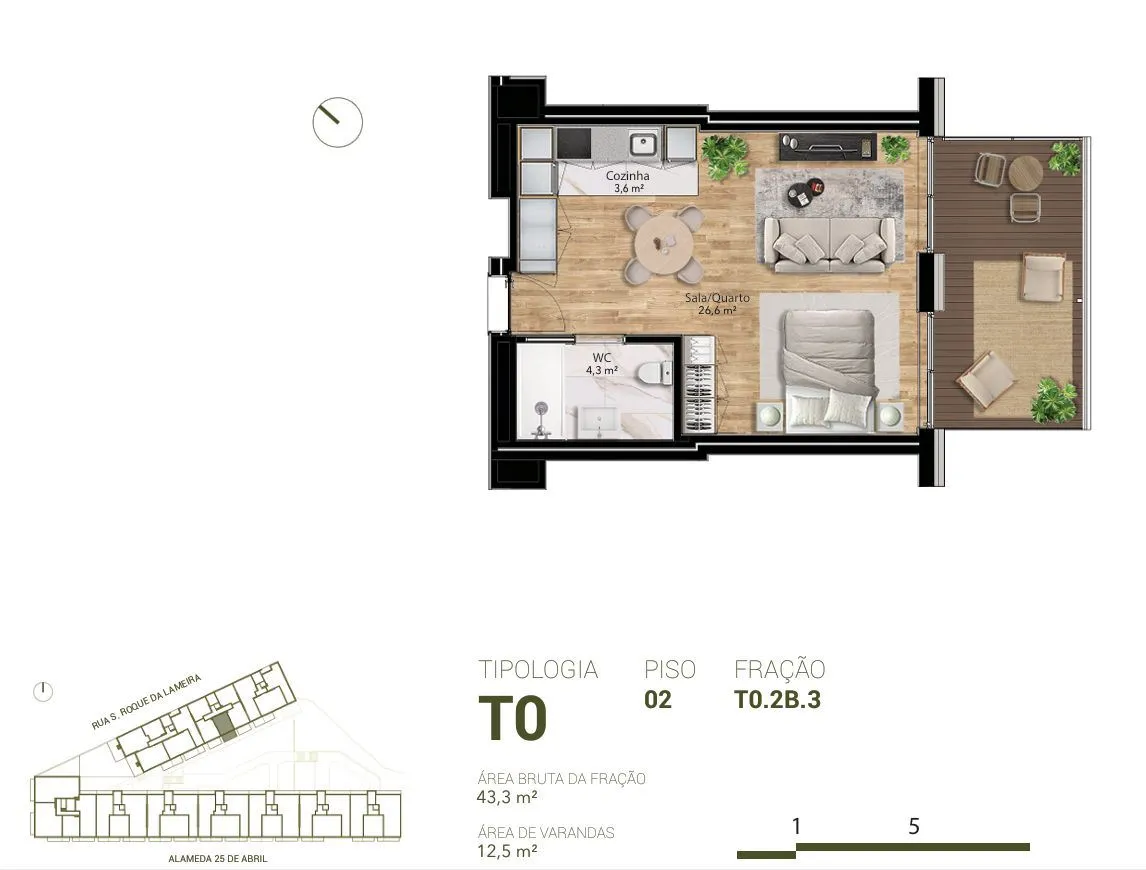 Apartamento T0 Novo, com lugar de garagem, situado em Campanhã, Porto, junto à Praça das Flores  - 3