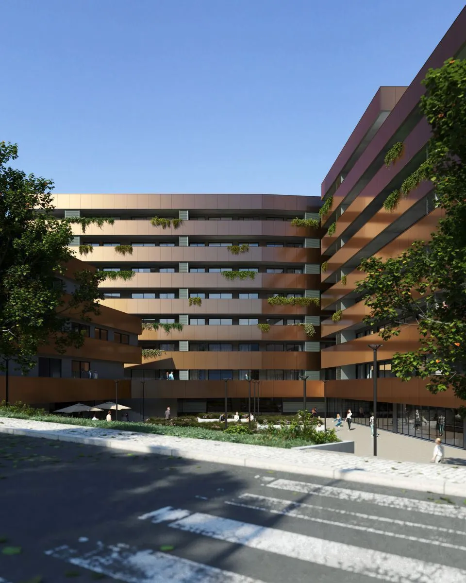 Apartamento T1 Novo com varanda e lugar de estacionamento em Vila Nova de Gaia