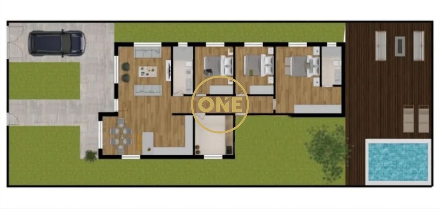 Excellent 3-bedroom villa under construction with a 1,100m² plot in Foros de Salvaterra. - 2