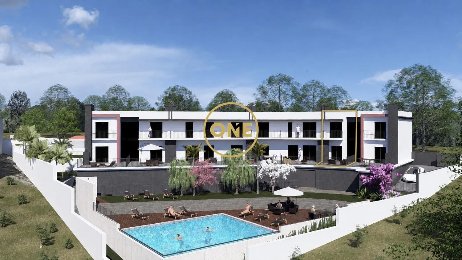 Semi-detached 2-bedroom house in a gated community with swimming pool — Fanhões, Loures