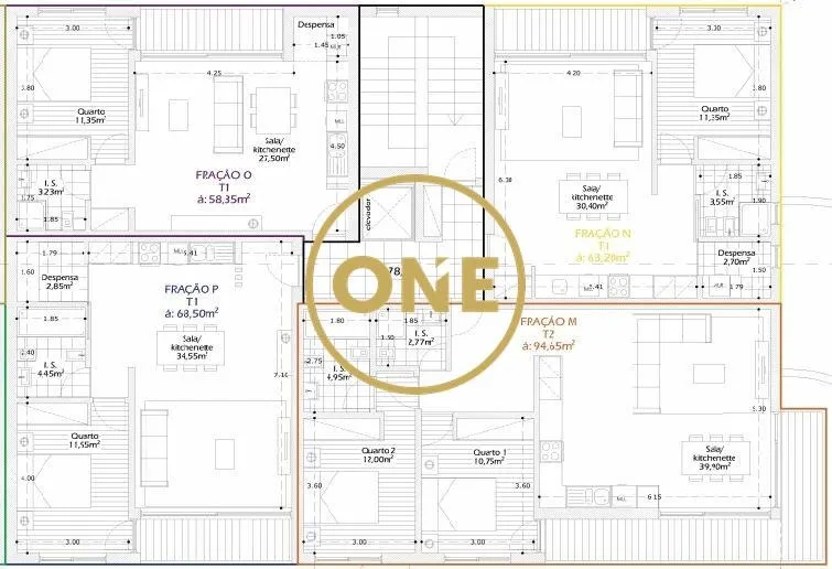 Apartamento T1 em Construção em Calendário - 2