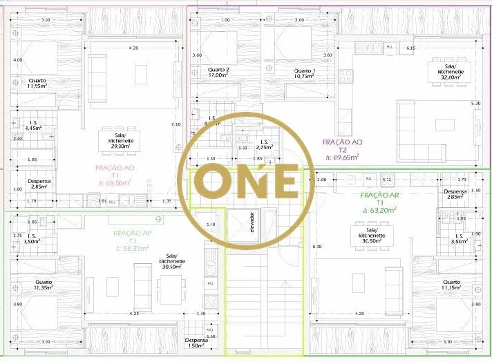 Apartamento T1 em Construção em Calendário - 2
