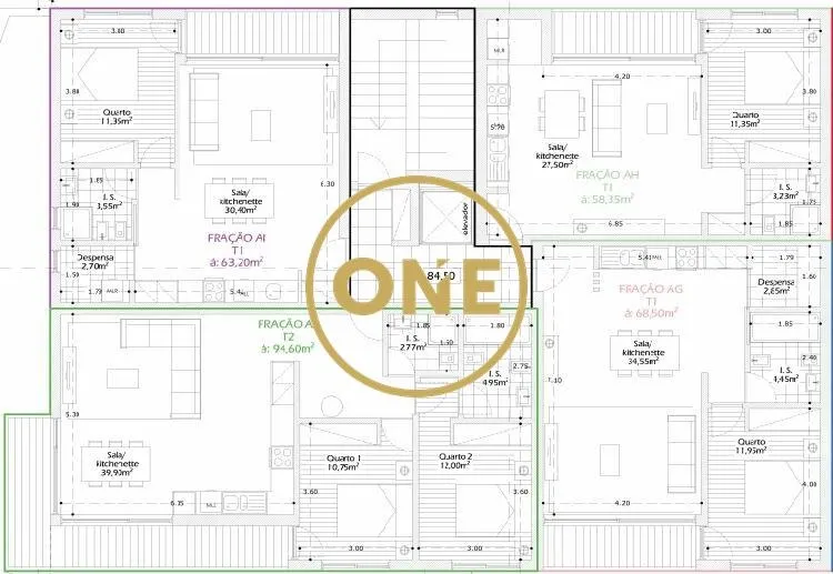 Apartamento T1 em Construção em Calendário - 2