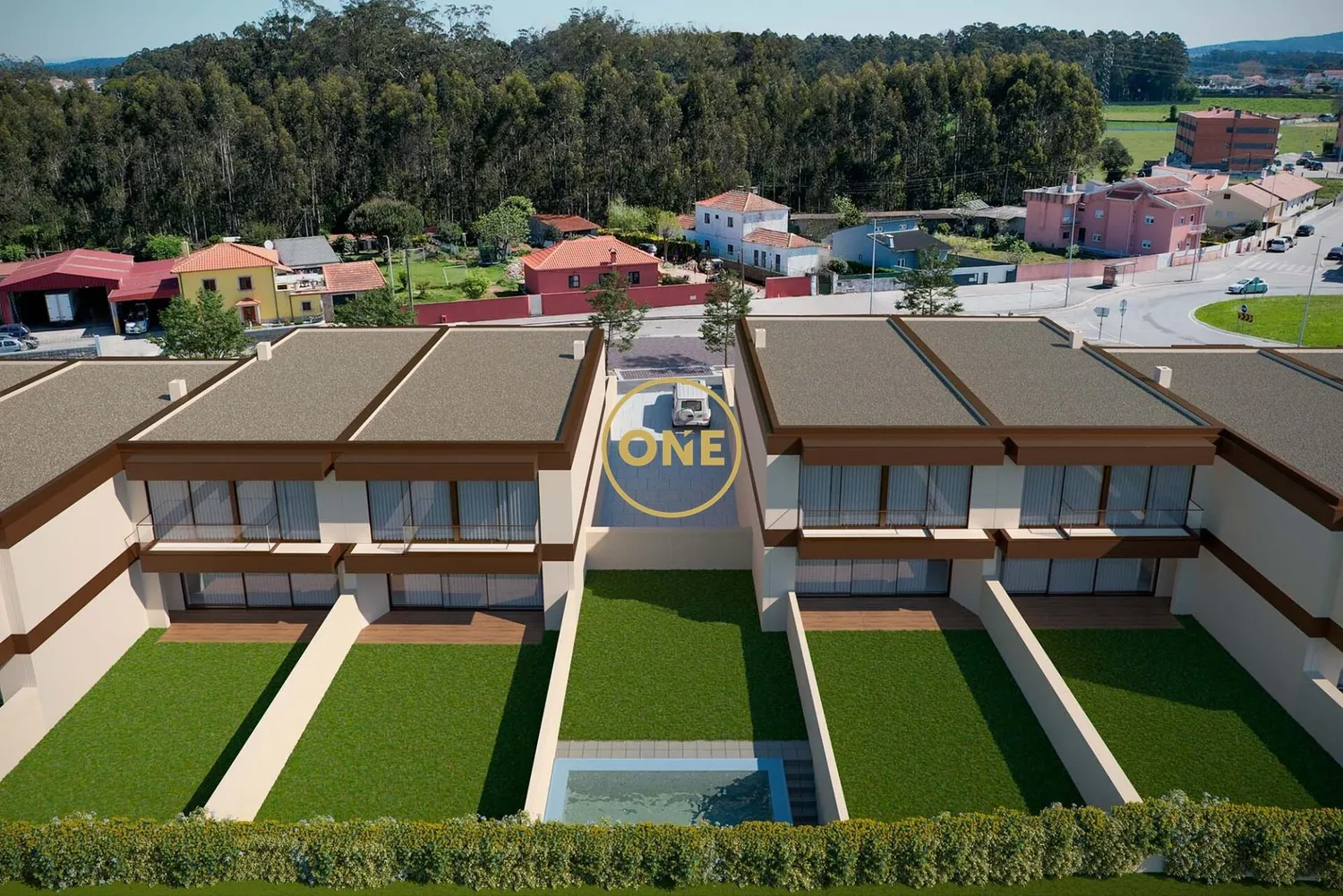 Houses under construction in the parish of Arvore - Vila do Conde - 2