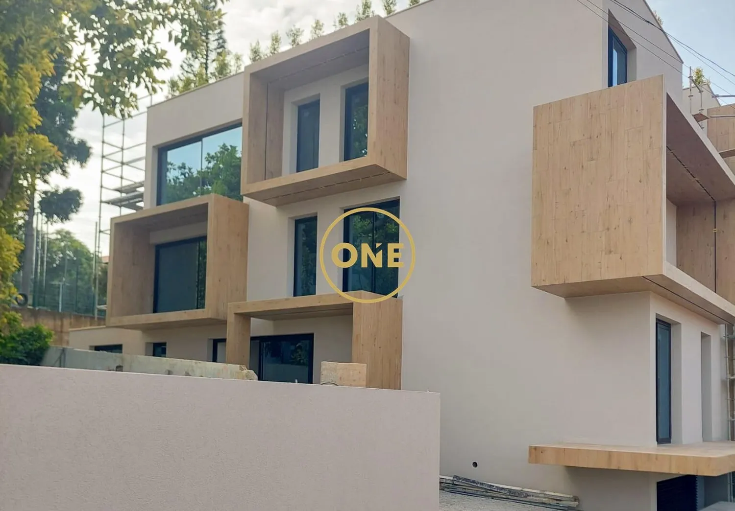 New development with swimming pool