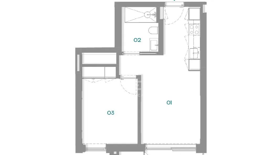 Apartamento T1 Novo com Varanda, Garagem e Arrumo | Condomínio Fechado | Praia da Granja – Arcozelo - 2