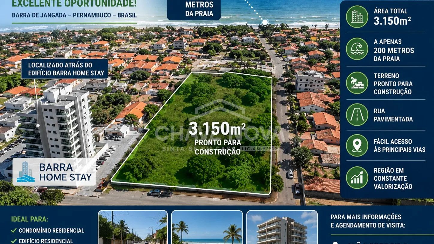 Terreno em Barra de Jangada com 3150m2 pronto para construção - Brasil - 2