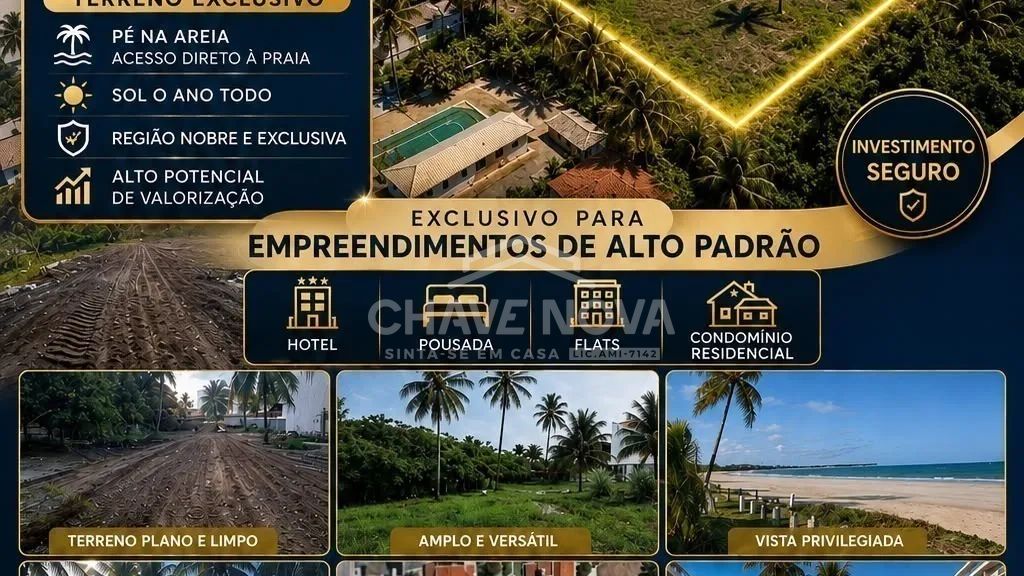 Terreno COM 1.860 m2, na praia de Tamandaré em Pernambuco , Brasil 