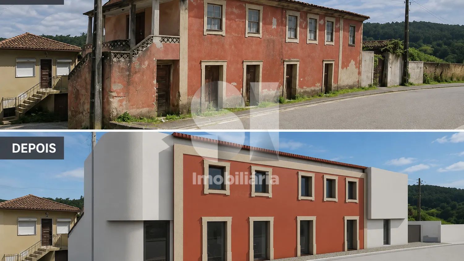 Moradia T5 para reconstruir com projeto aprovado
