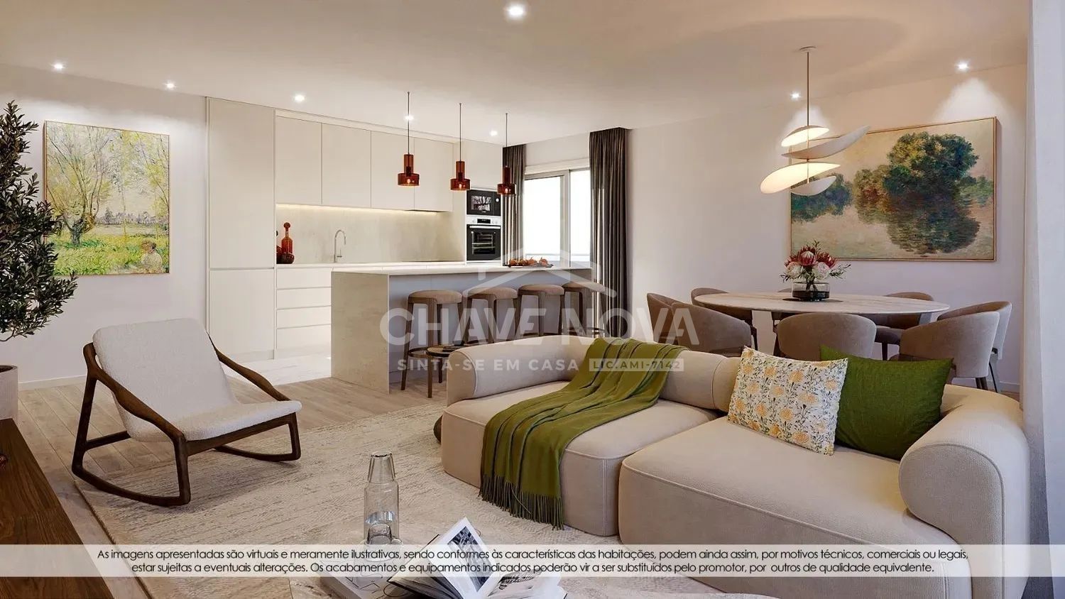 T1 com varanda, garagem e orientação Sul — Empreendimento Flores - 3