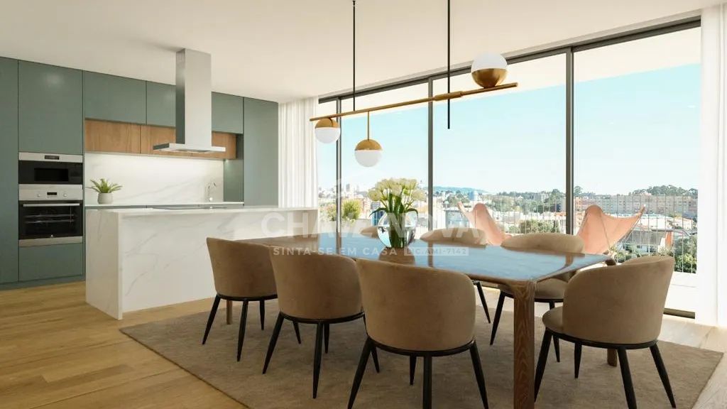 Apartamento T1 novo em Santa Marinha no piso 4 no empreendimento "Privilége"