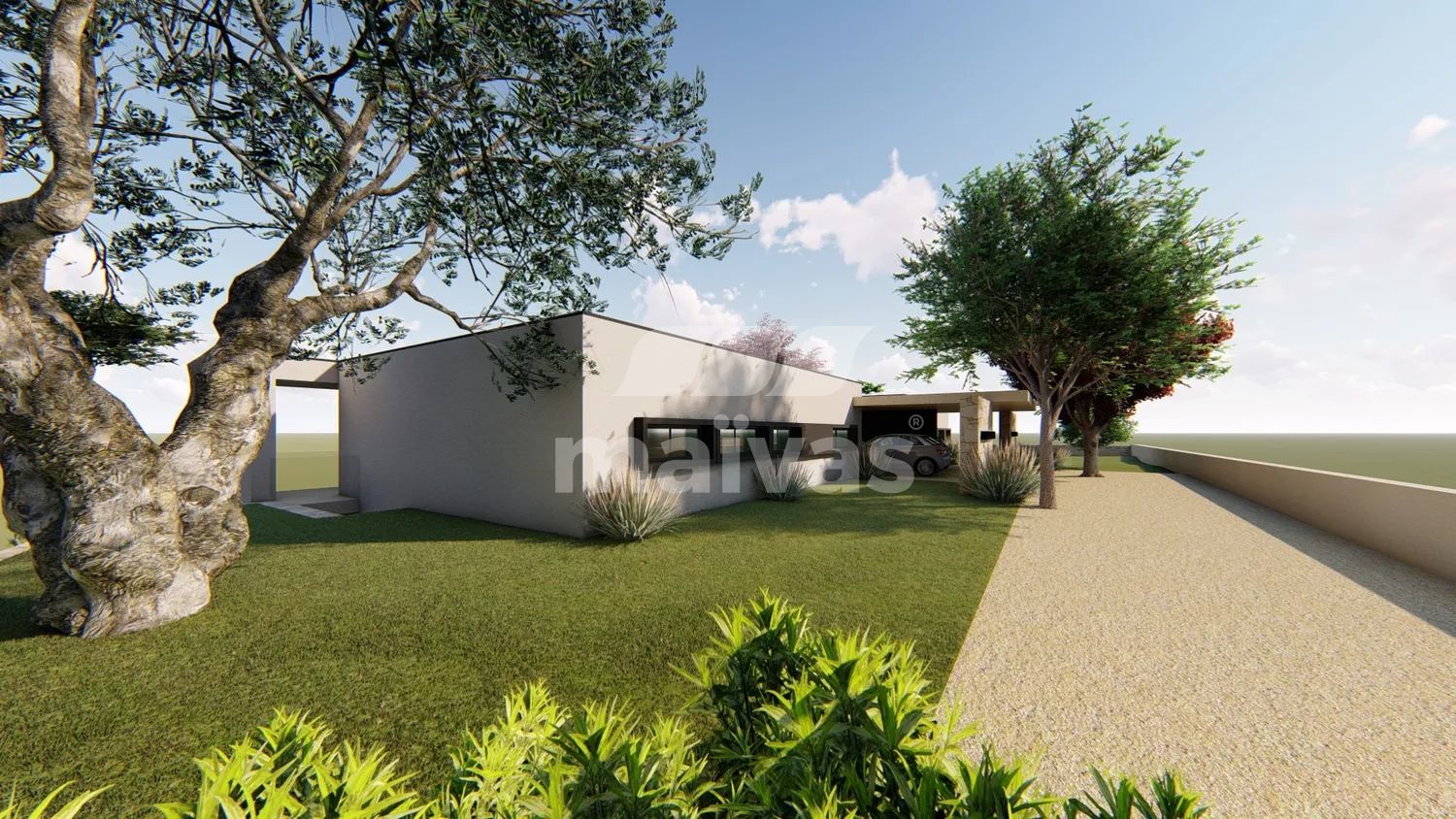 Moradia T2 Geminada de Arquitetura Contemporânea com Piscina - 2