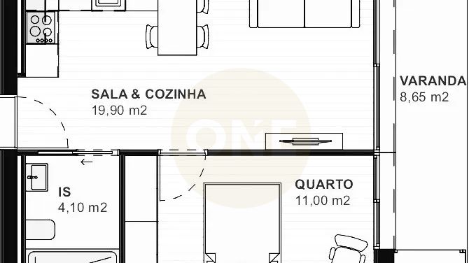 Apartamento T1 no Sinçães Urban Residence – No Coração de Famalicão! - 2