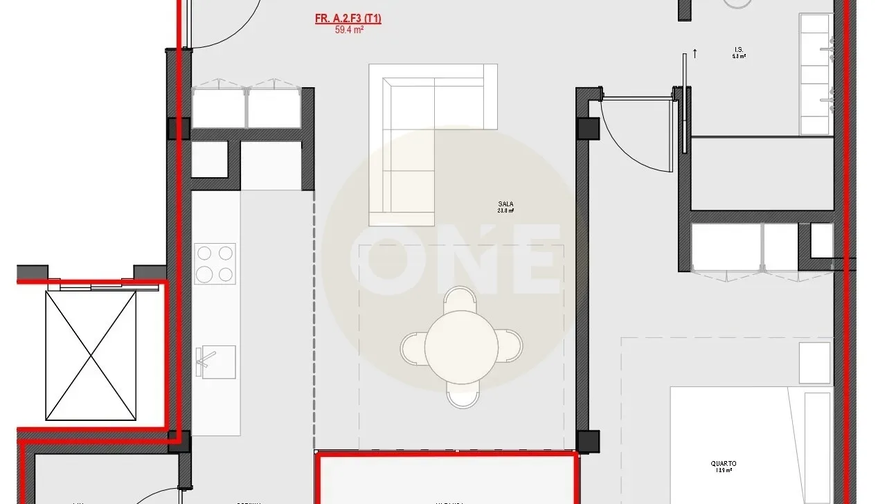 Apartamento T1 no Empreendimento LOOM em Vila Nova de Famalicão - 2