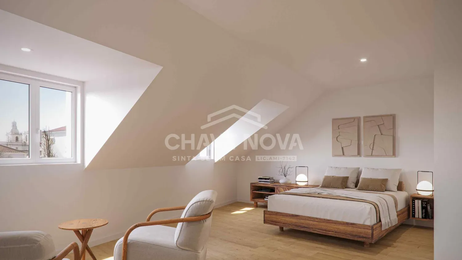 T3 Duplex com Vista Desafogada sobre o Rio Tejo | 107 m² | 2 Lugares de Garagem
