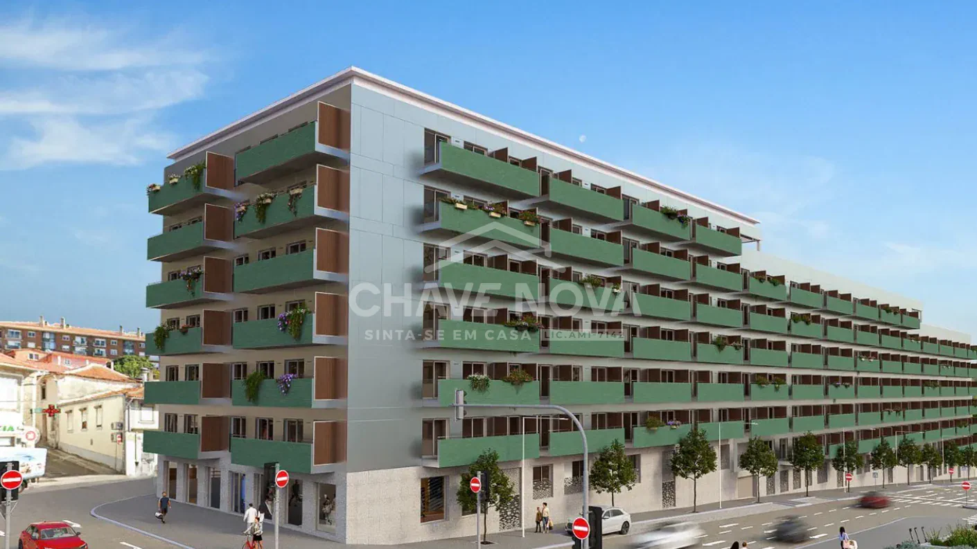 T1 Novo com Varanda a Sul, Garagem e Jardim | Junto ao Dragão, Porto