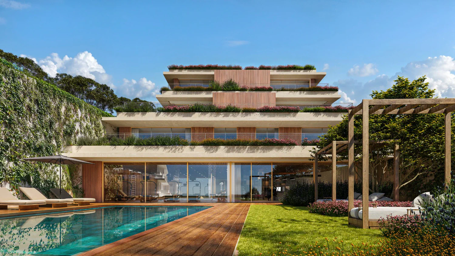 Penthouse T5 com vista mar e piscina privada no Nomad Eden