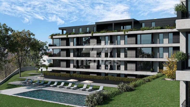 T0 com varanda e vista piscina | Casa Ferreira, Braga